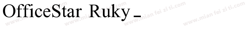 OfficeStar Ruky字体转换
